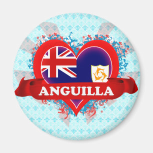 Íman Vintage eu amo Anguilla
