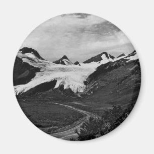 Íman Vintage EUA Alasca glaciar Worthington verão Tela