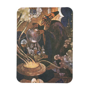 Íman Vintage Fairy Tale, Aladdin e Lâmpada Mágica