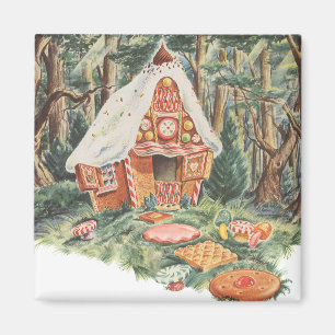 Íman Vintage Fairy Tale, Hansel e Gretel Candy House