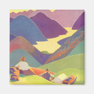 Íman Vintage Family Vacation, Picnic nas montanhas