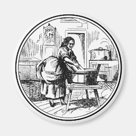 Íman Vintage Farmhouse Laundry Room Ilustração White