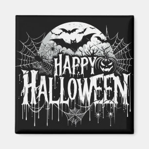 Íman Vintage feliz arte de Halloween