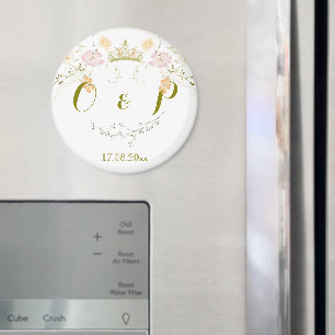 Íman Vintage Floral Classic de Casamento