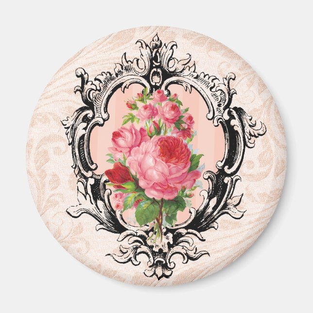 Íman Vintage Floral Magnet (Frente)