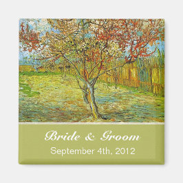 Íman Vintage floral, salve a data do casamento.