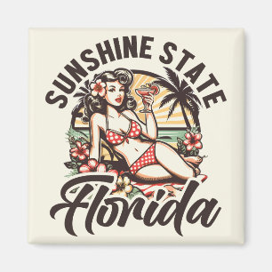 Íman Vintage Florida Pinup