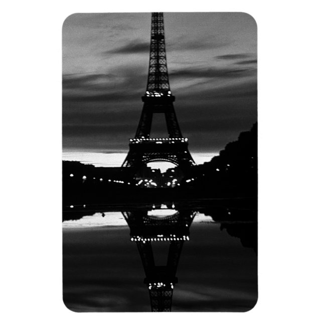 Íman Vintage França Paris Reflexão torre Eiffel (Vertical)