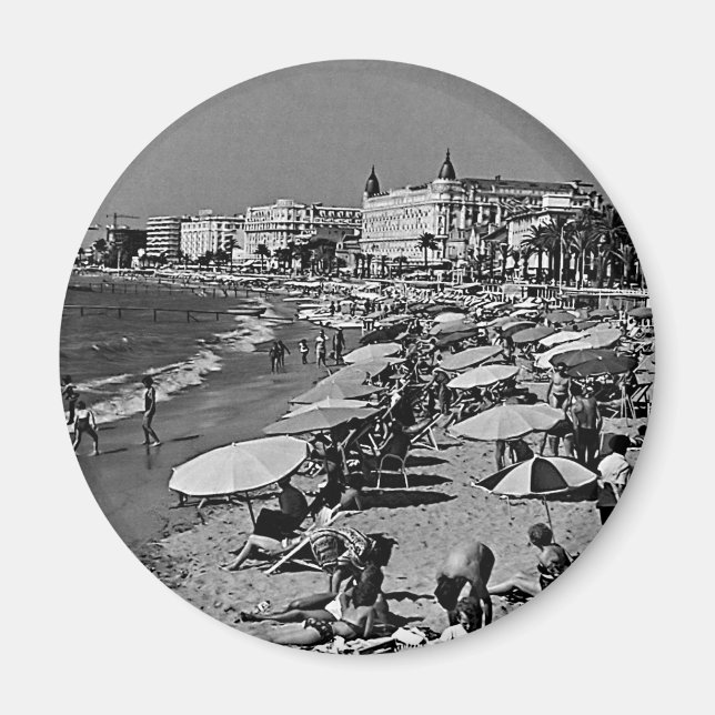 Íman Vintage France Cannes praia (Frente)