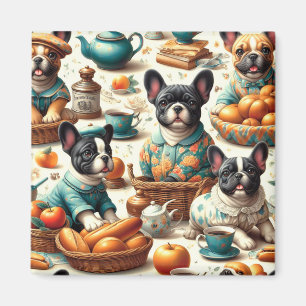 Íman Vintage French Bulldog Seamless