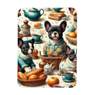 Íman Vintage French Bulldog Seamless