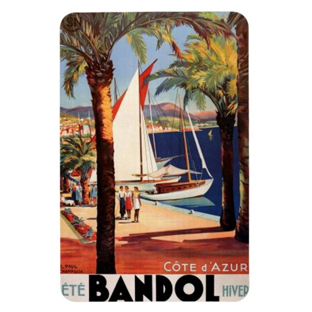 Íman Vintage French Riviera, França - (Vertical)