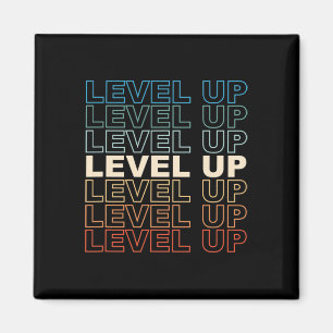 Íman Vintage Gamer Level Up Video Game Lover Retro Gami