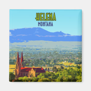 Íman Vintage gigante das montanhas do sono de Helena