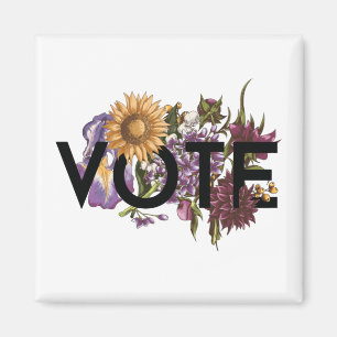 Íman Vintage girassol Floral Elegante Feminina Vai Vota
