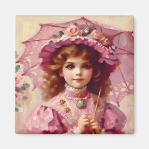 Íman ~ Vintage Girl ~ Parasol ~