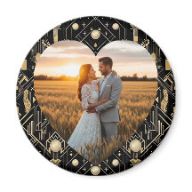 Vintage Glamor Art Deco Wedding Magnet