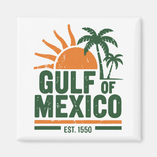 Íman Vintage Golfo do México Beach Sunset
