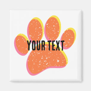 Íman Vintage Grainy Dog Pawprint