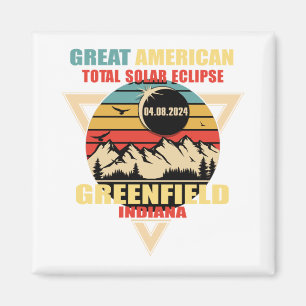 Íman Vintage Greenfield Indiana Total Eclipse Solar 202