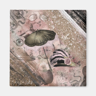 Íman Vintage Grunge Steampunk Glam Victorian Hat