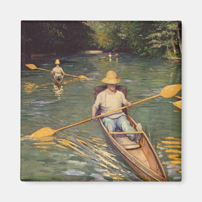 Íman Vintage Gustave Caillebotte Skiffs nos anos (Frente)