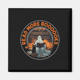 Íman Vintage Halloween Ghost Leia Mais Livros Black Cat