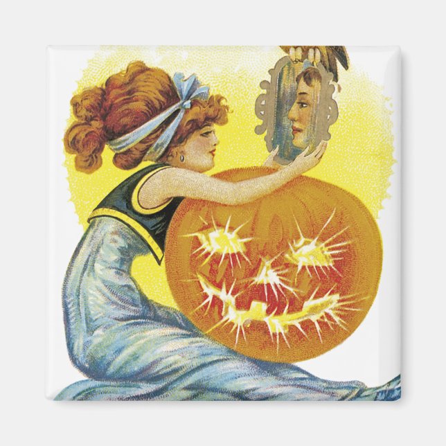 Íman Vintage Halloween Glamor (Frente)