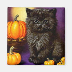 Íman Vintage Halloween Kitten