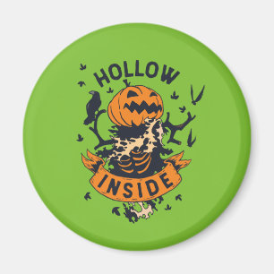 Íman Vintage Halloween Pumpkin Graphic Hollow Dentro
