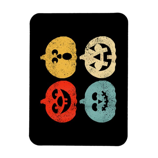 Íman Vintage Halloween Pumpkin Women, Men, Kids, Funny (Vertical)