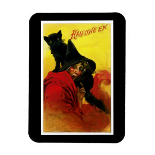 Íman Vintage Halloween Witch