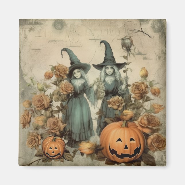 Íman Vintage Halloween Witchcraft (6) (Frente)