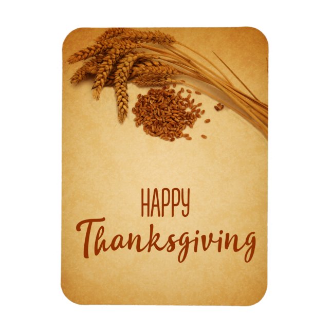 Íman Vintage Happy Thankanding Wheat Corn (Vertical)