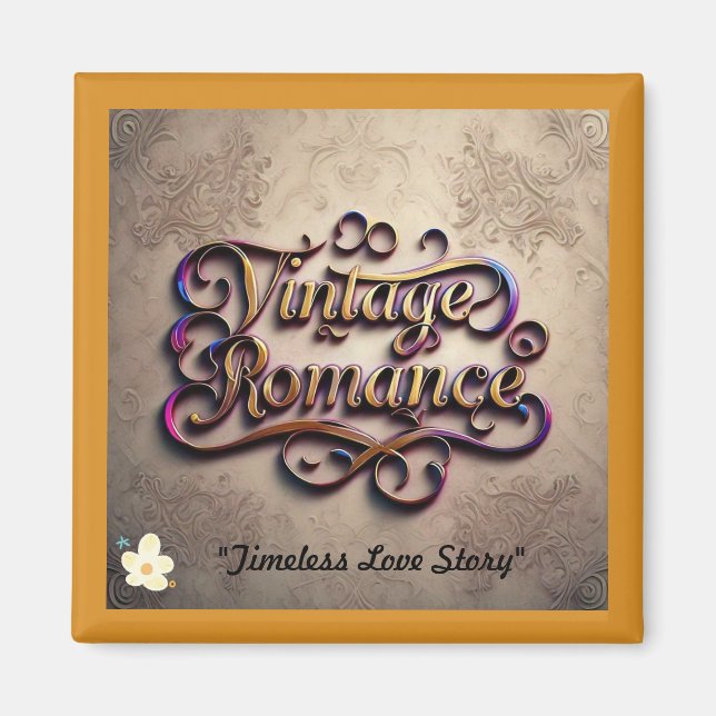 Íman "Vintage Heartbeats Entwined" (Frente)