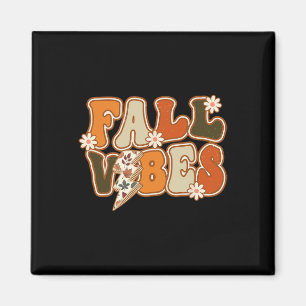 Íman Vintage Hello Fall Floral Groovy Fall Vibes Autumn