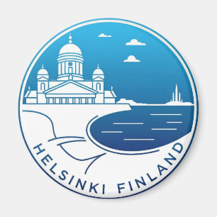 Íman Vintage Helsinki Finlândia Viagem