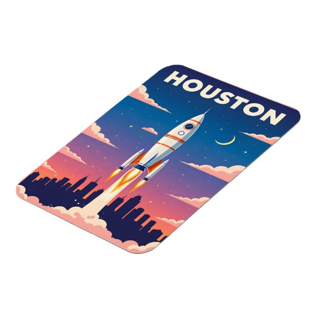 Íman Vintage Houston Cidade Espacial (Left Side)
