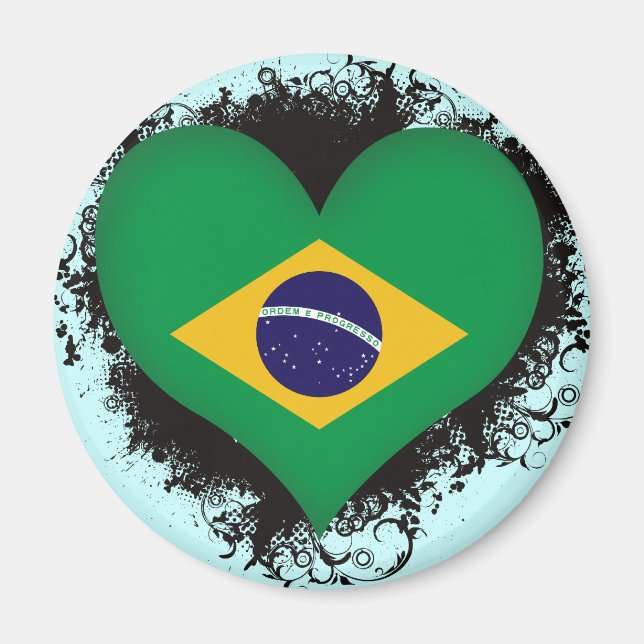 Íman Vintage I Love Brasil (Frente)