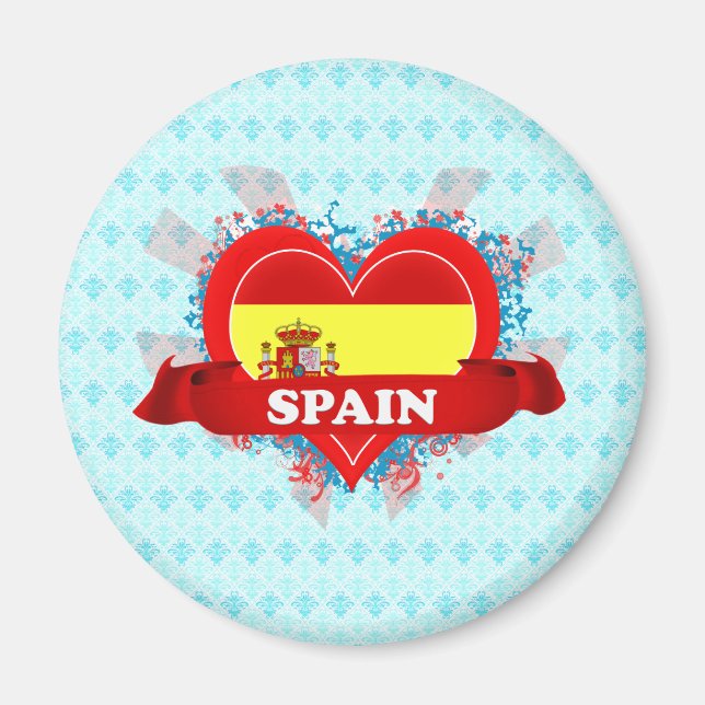 Íman Vintage I Love Espanha (Frente)