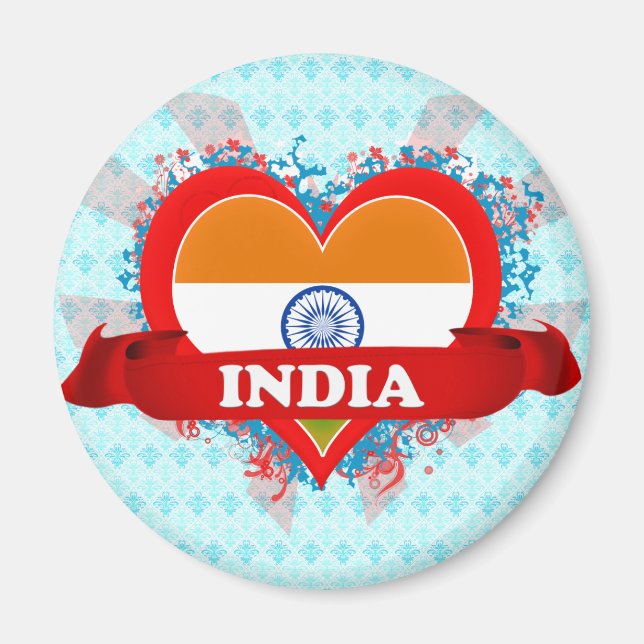 Íman Vintage I Love India (Frente)