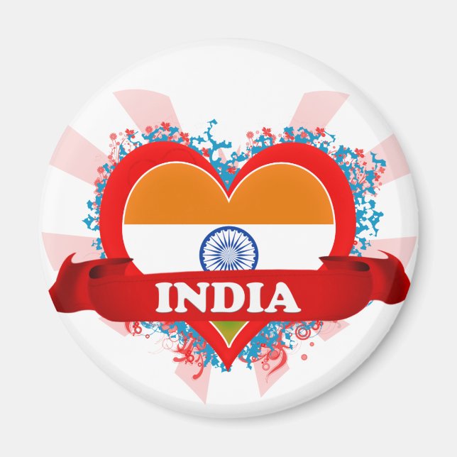 Íman Vintage I Love India (Frente)