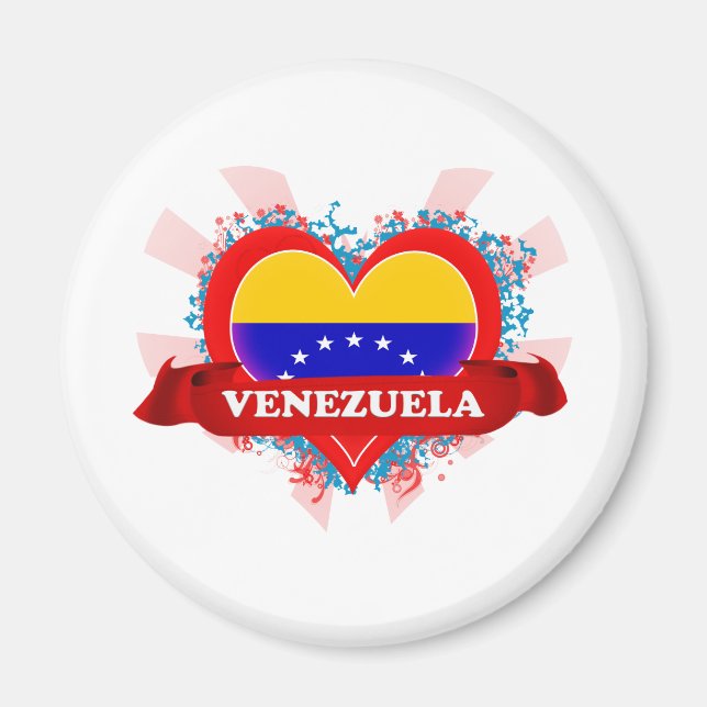 Íman Vintage I Love Venezuela (Frente)