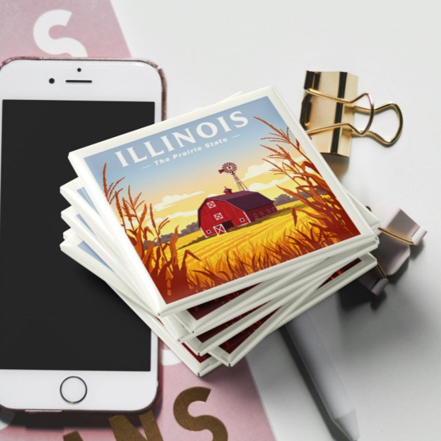 Íman Vintage Illinois (Criador carregado)