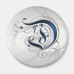 Íman Vintage inicial D