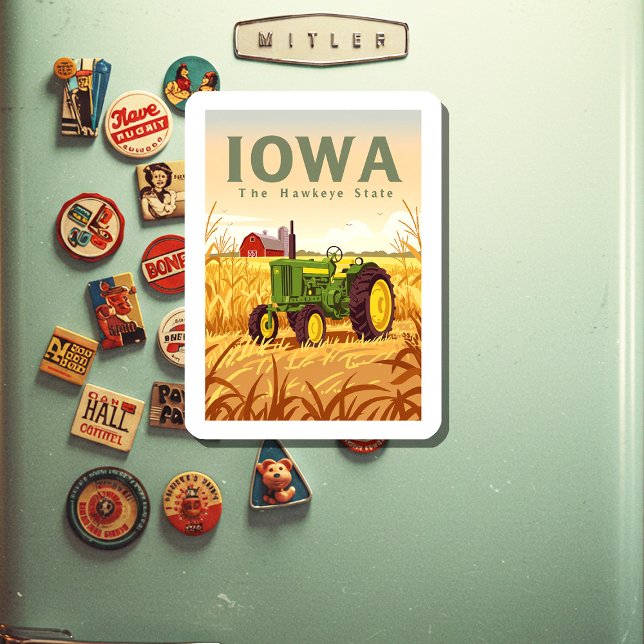 Íman Vintage Iowa (Criador carregado)