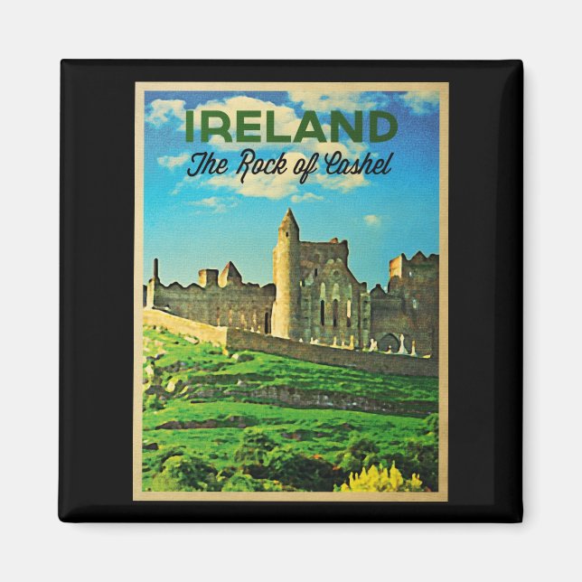 Íman Vintage Ireland Rock Of Cashel (Frente)