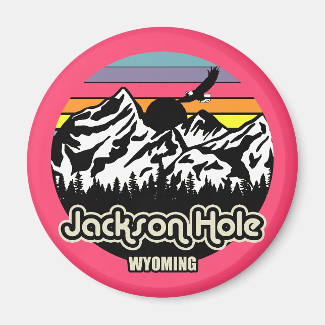 Íman Vintage Jackson Hole Wyoming (Frente)