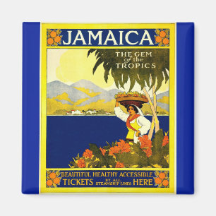 Íman Vintage Jamaica a gema do ímã dos trópicos