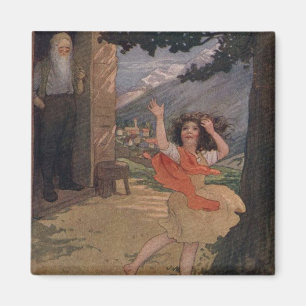 Íman Vintage Johanna Spyri Heidi, dos Alpes suíços